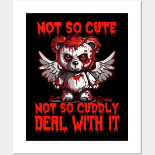 Not so cute not so cuddly deal with it / heavy metal Posters and Art